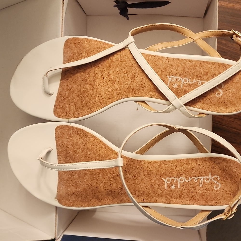 White sandals